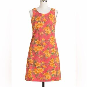 Vintage Pink and Yellow Floral Dress